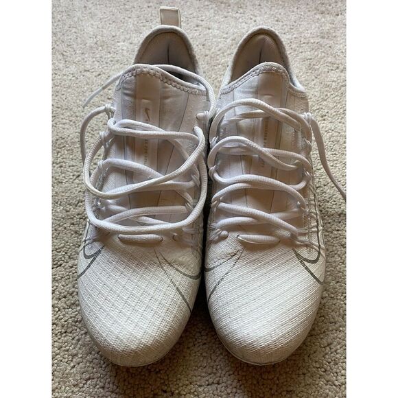 Nike Alpha Huarache 7 Pro Lacross/FootballShoes, White/Silver, 7.5 - Picture 2 of 7